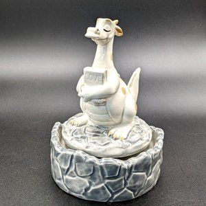 Puff the Magic DRAGON Spinning Music Box RARE Vintage VIDEO Quon Quon EUC Japan